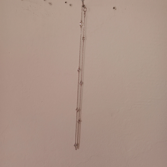 QVC Diamonique sterling silver station necklace 18" long 2.35 cttw - Picture 3 of 10